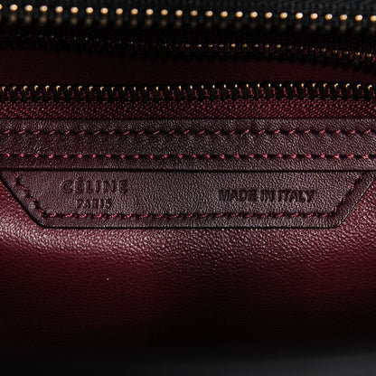 Celine Smooth Calfskin Micro Tri-Color Luggage Burgundy 6 of 8
