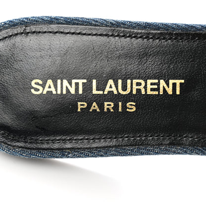 Saint Laurent Denim Tribute 05 Slide Sandals 35.5 Deep Navy Jeans 7 of 11