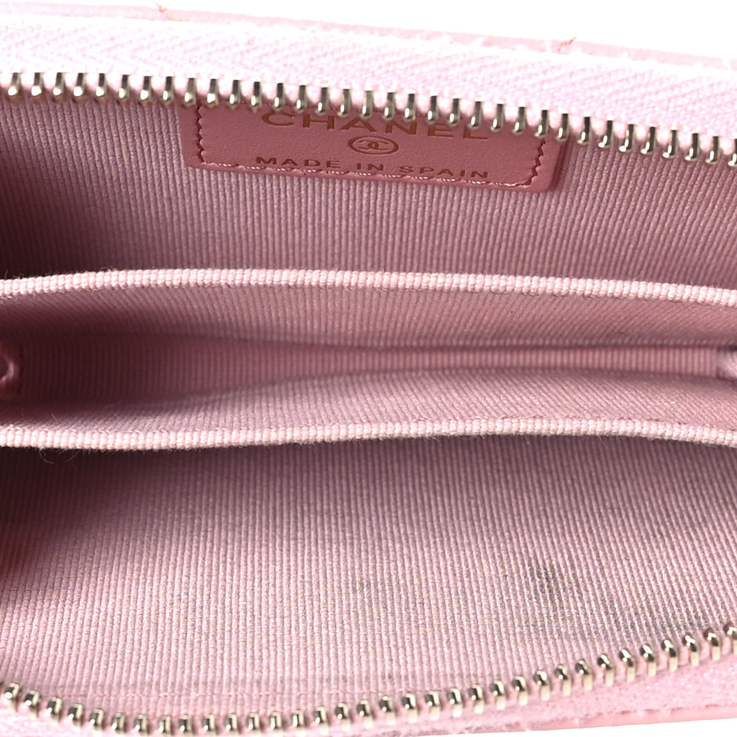 Chanel Lambskin Quilted Chanel 19 Zip Around Coin Purse Wallet Pink 5 of 9