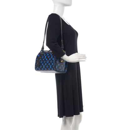 Louis Vuitton Colored Monogram Speedy Amazon PM Blue Black 2 of 9