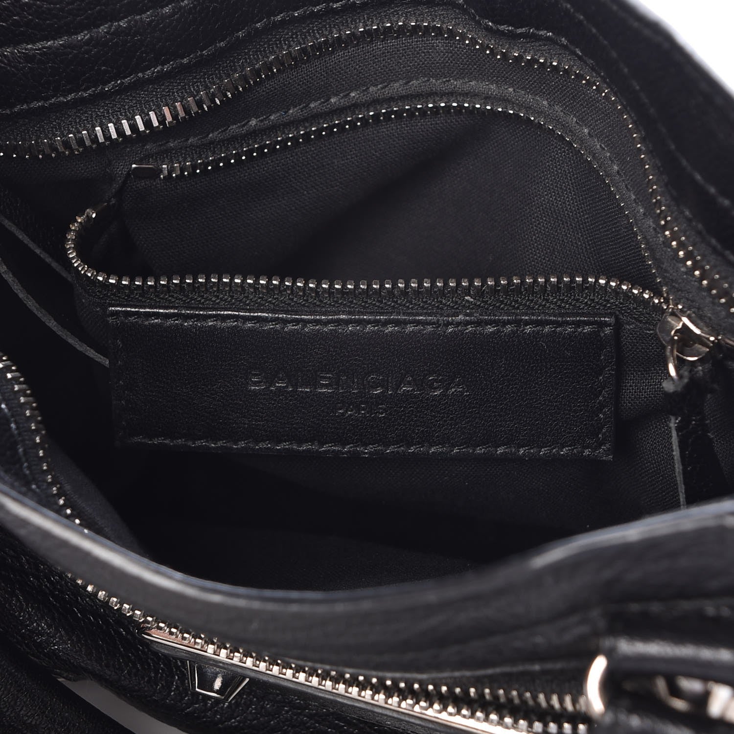 Balenciaga Chevre Silver Metallic Edge Hardware Mini City Black 7 of 8