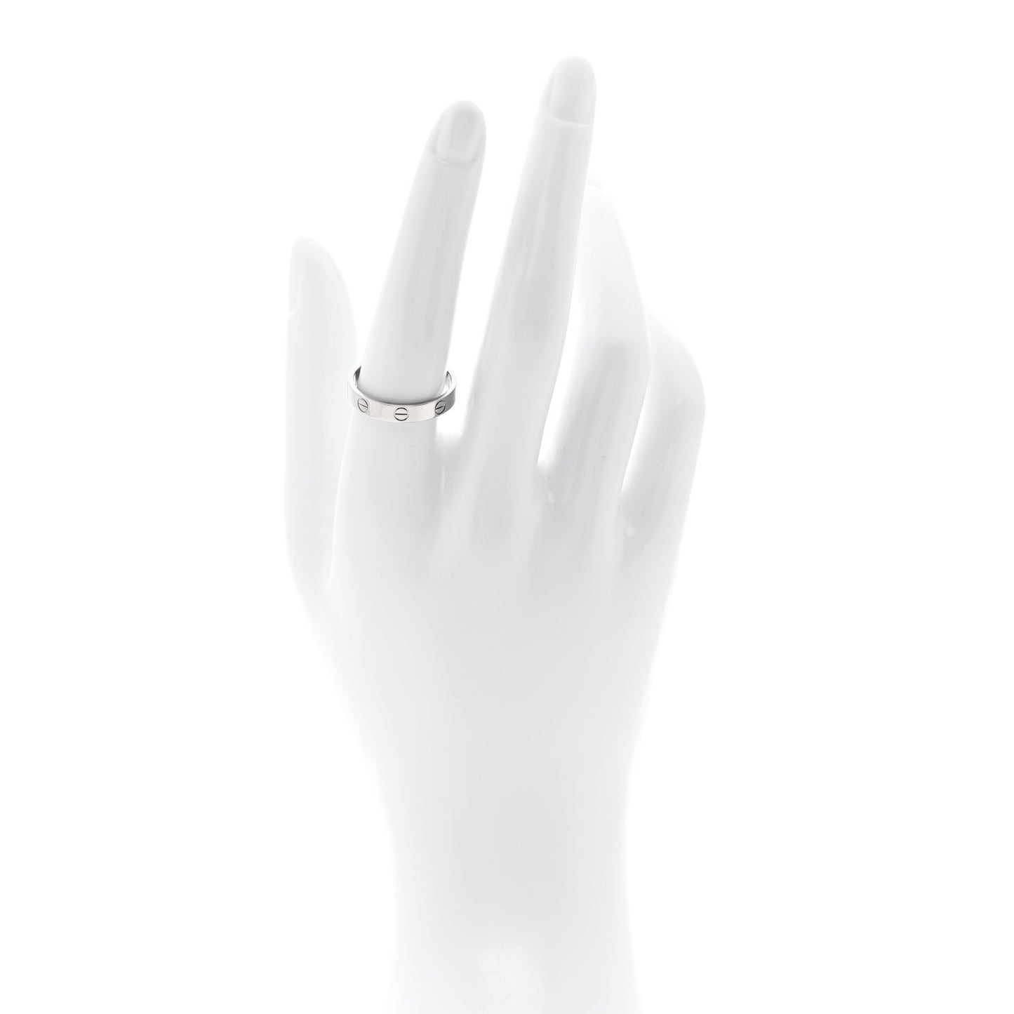 18K White Gold 3.5mm LOVE Wedding Band Ring 57 8