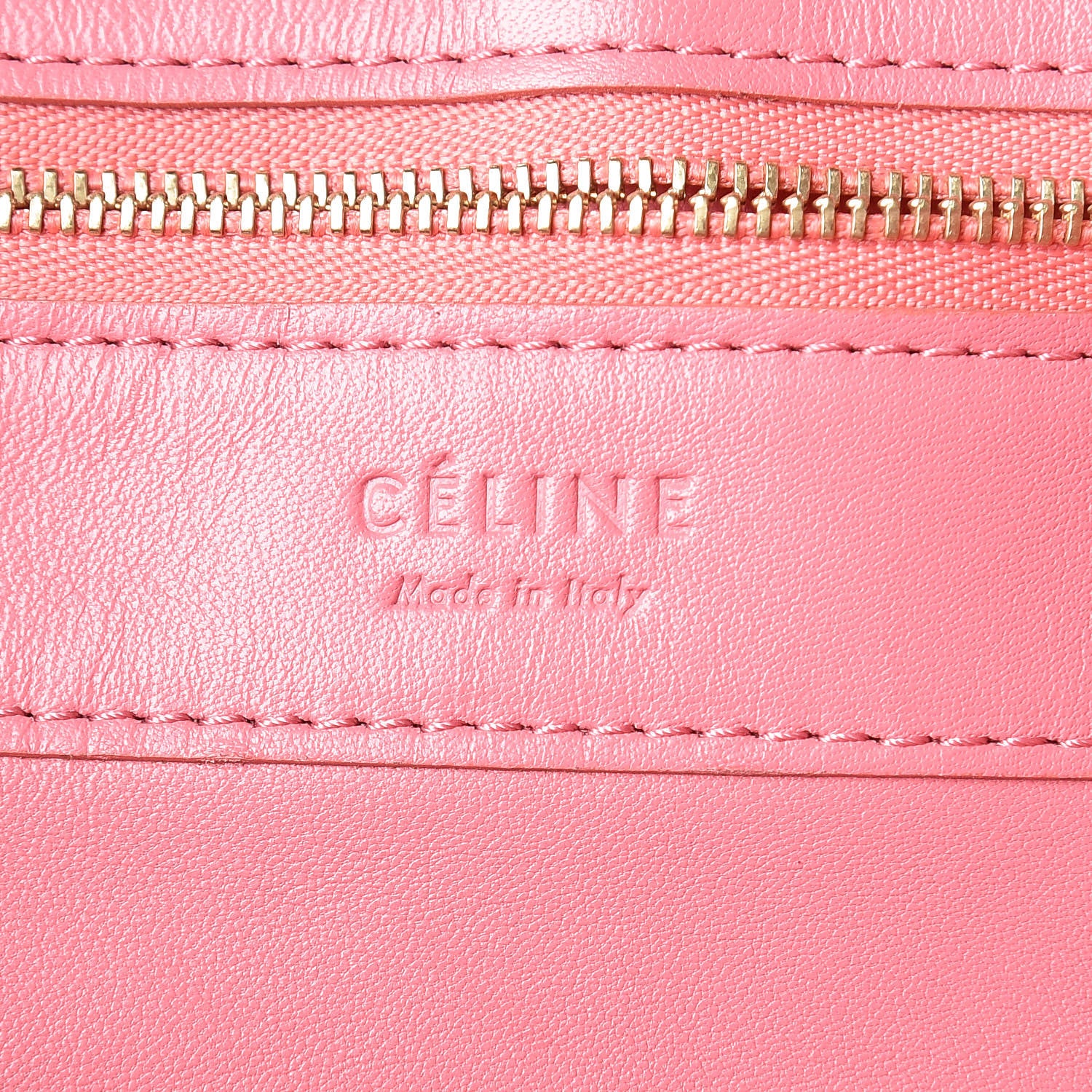 Celine Lambskin Vertical Bi-Cabas Pink Rust 6 of 11