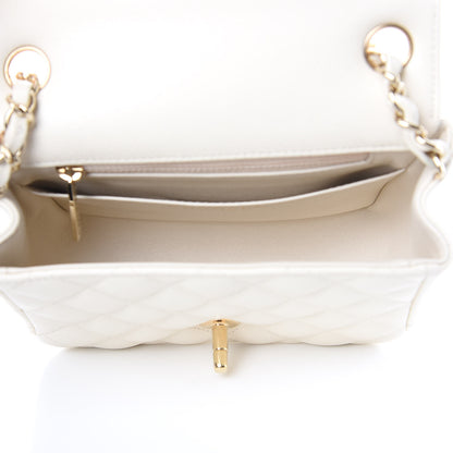 Chanel Caviar Quilted Mini Square Flap White 5 of 11