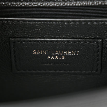 Saint Laurent Grain De Poudre Small Monogram Monochrome Kate Satchel Black 6 of 10