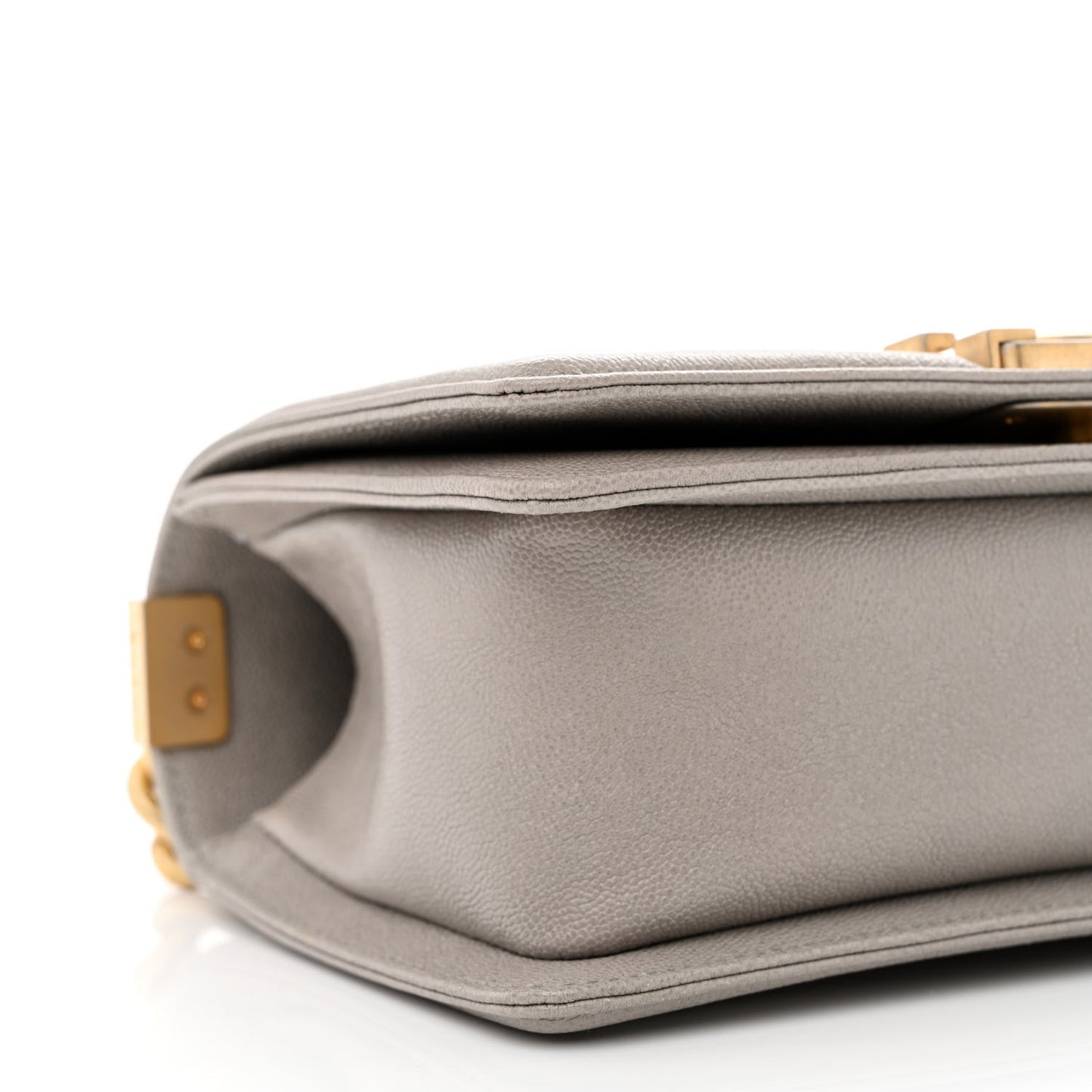 Caviar Quilted Small Boy Flap Grey