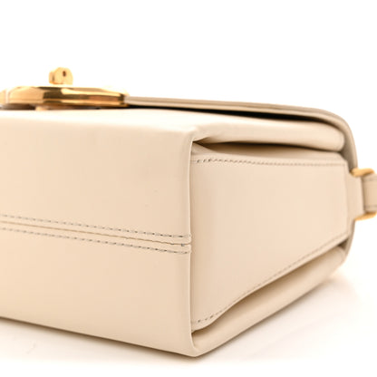 Mulberry High Gloss Calfskin Lana Small Top Handle Eggshell 9 of 11