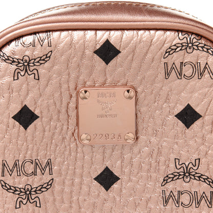 MCM Metallic Visetos Stark Original Belt Bag Champagne Gold 8 of 12