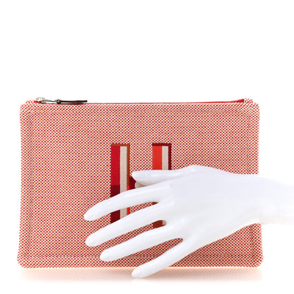 Hermes Toile Small Faubourg Corner Case Orange Framboise 2 of 8