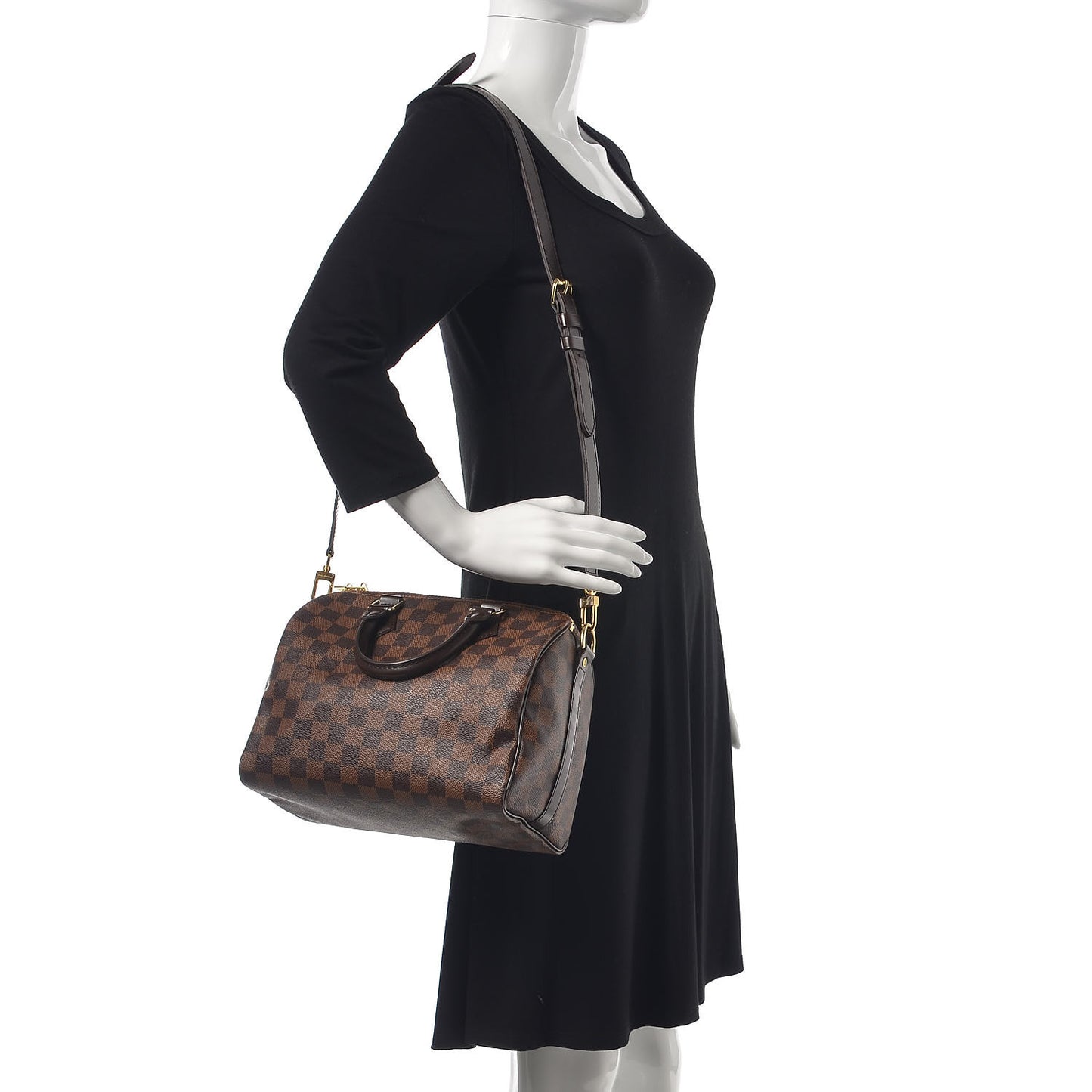 Damier Ebene Speedy Bandouliere 25
