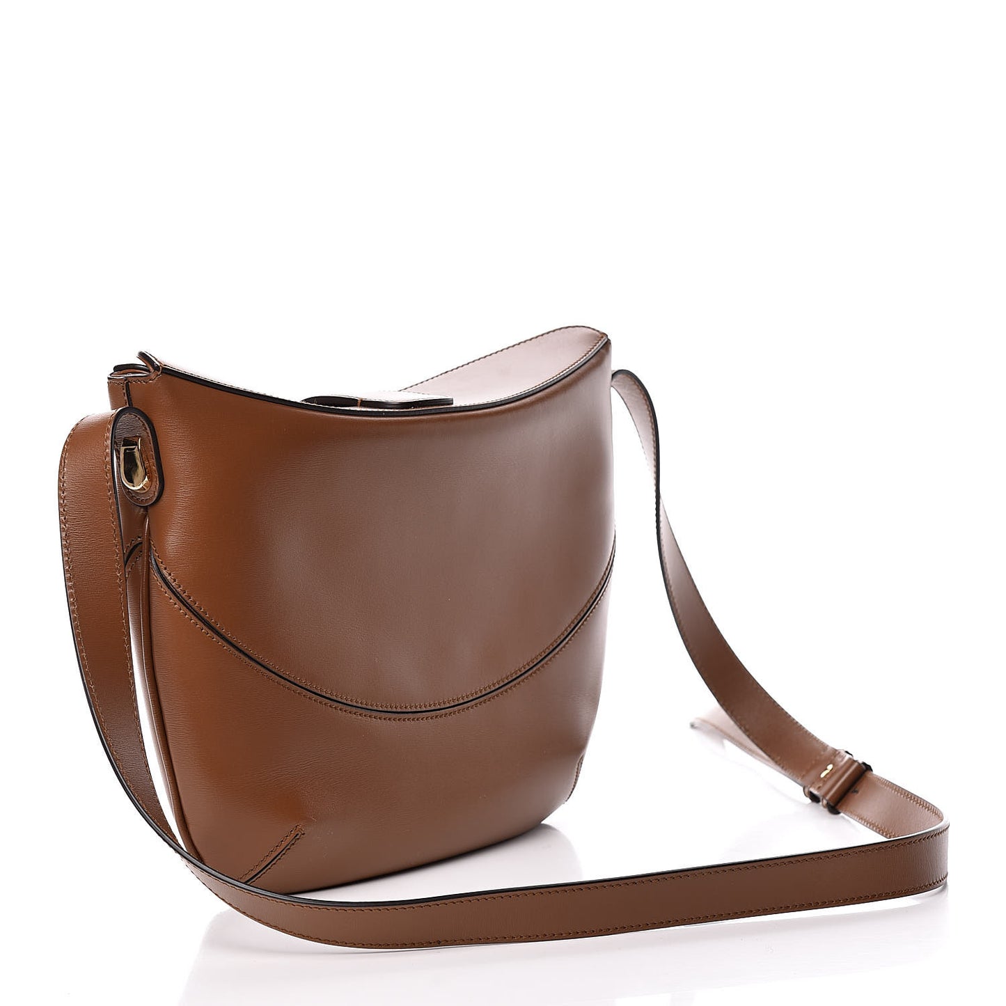 Boarded Plutone Calfskin Medium Arli Shoulder Bag Nocciola