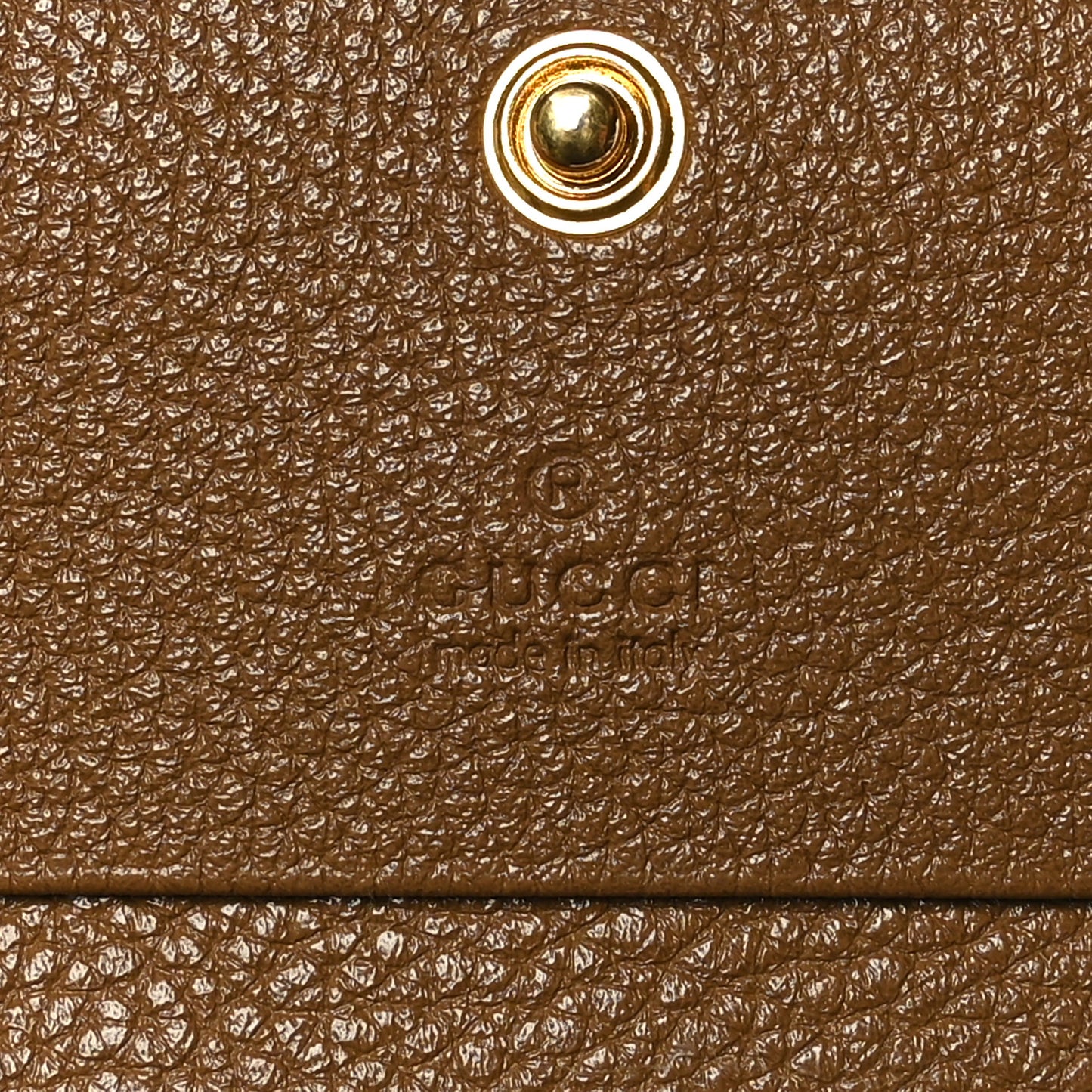 Grainy Calfskin Zumi Chain Card Case Wallet Friky Taupe