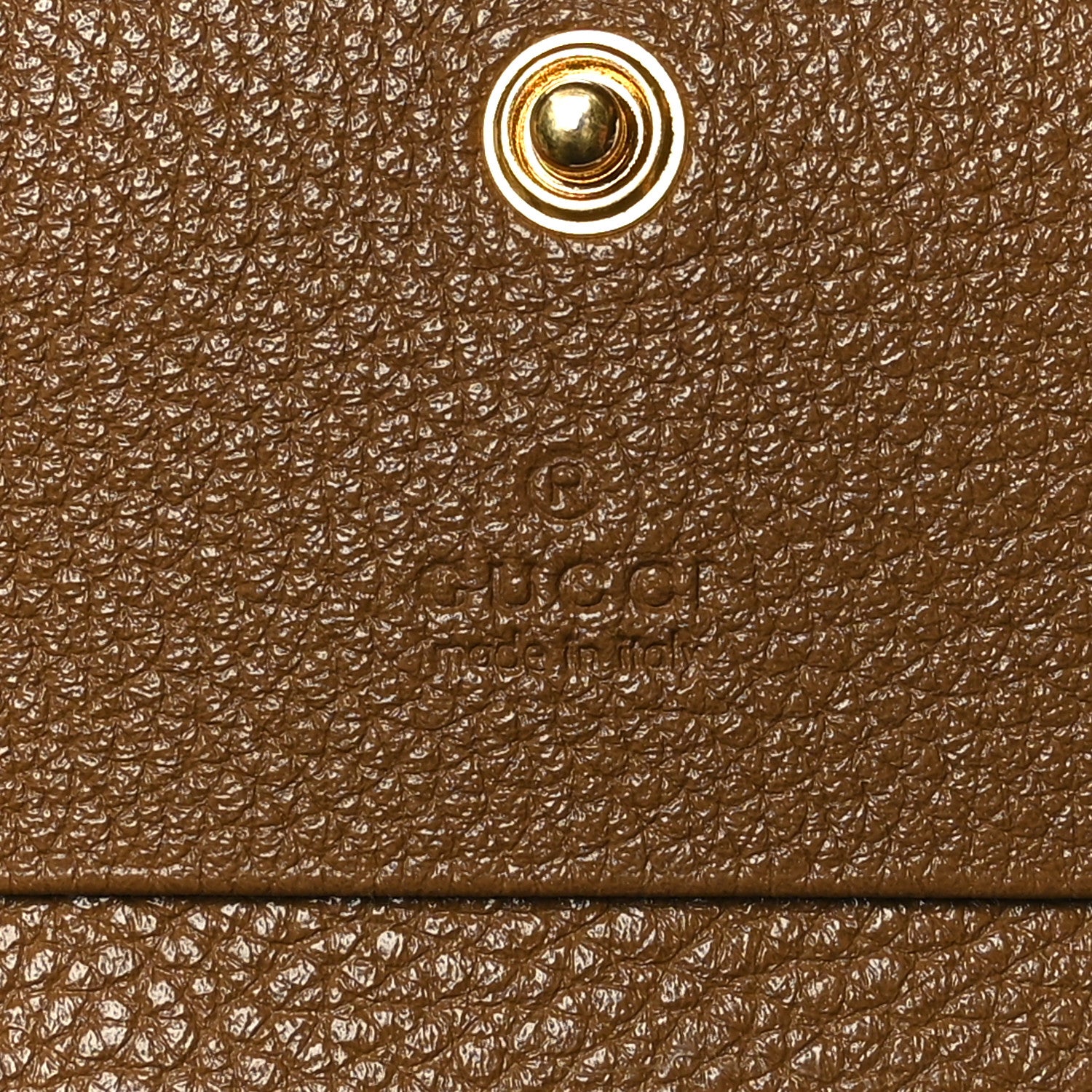 Gucci Grainy Calfskin Zumi Chain Card Case Wallet Friky Taupe 6 of 8