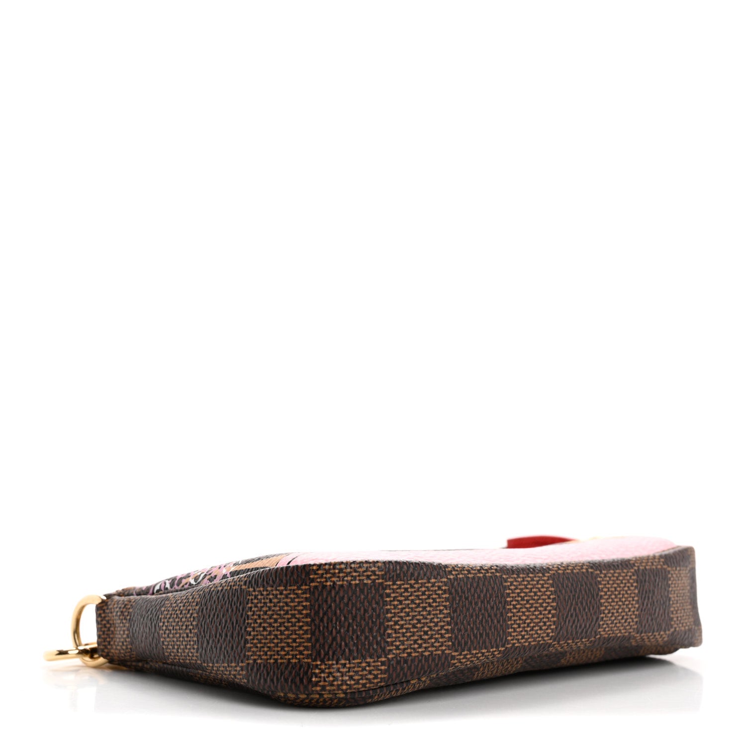 Louis Vuitton Damier Ebene 2019 Christmas Animation Mini Pochette Accessories Red 4 of 10