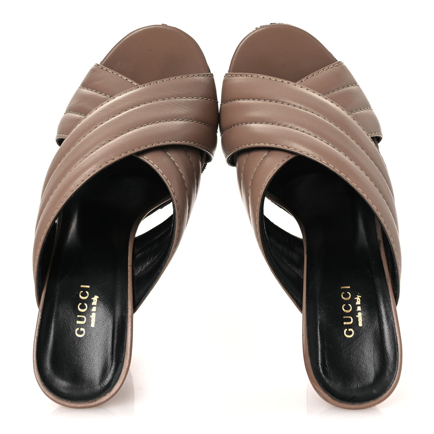 Malaga Kid Webby Crossover High Heel Slide Sandals 39 Porcelain Rose