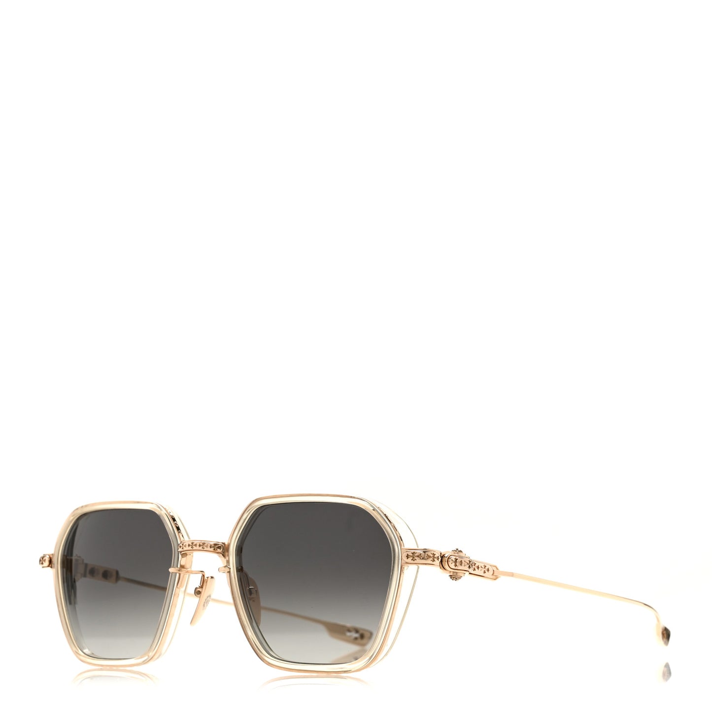 Metal Acetate Danger Zone Sunglasses Clear Gold