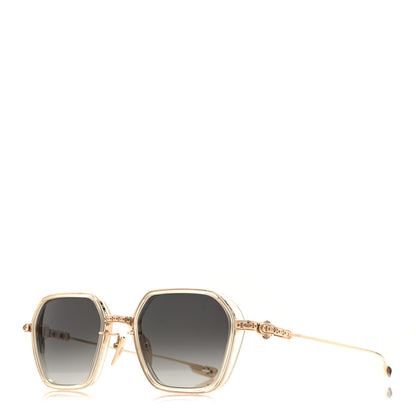 Chrome Hearts Metal Acetate Danger Zone Sunglasses Clear Gold 1 of 8