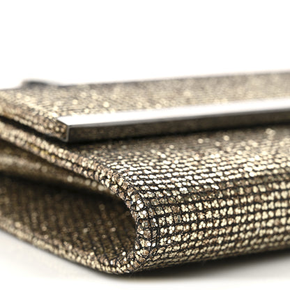 Judith Leiber Satin Glitter Chelsea Twinkle Clutch Ebonized Gold 9 of 12