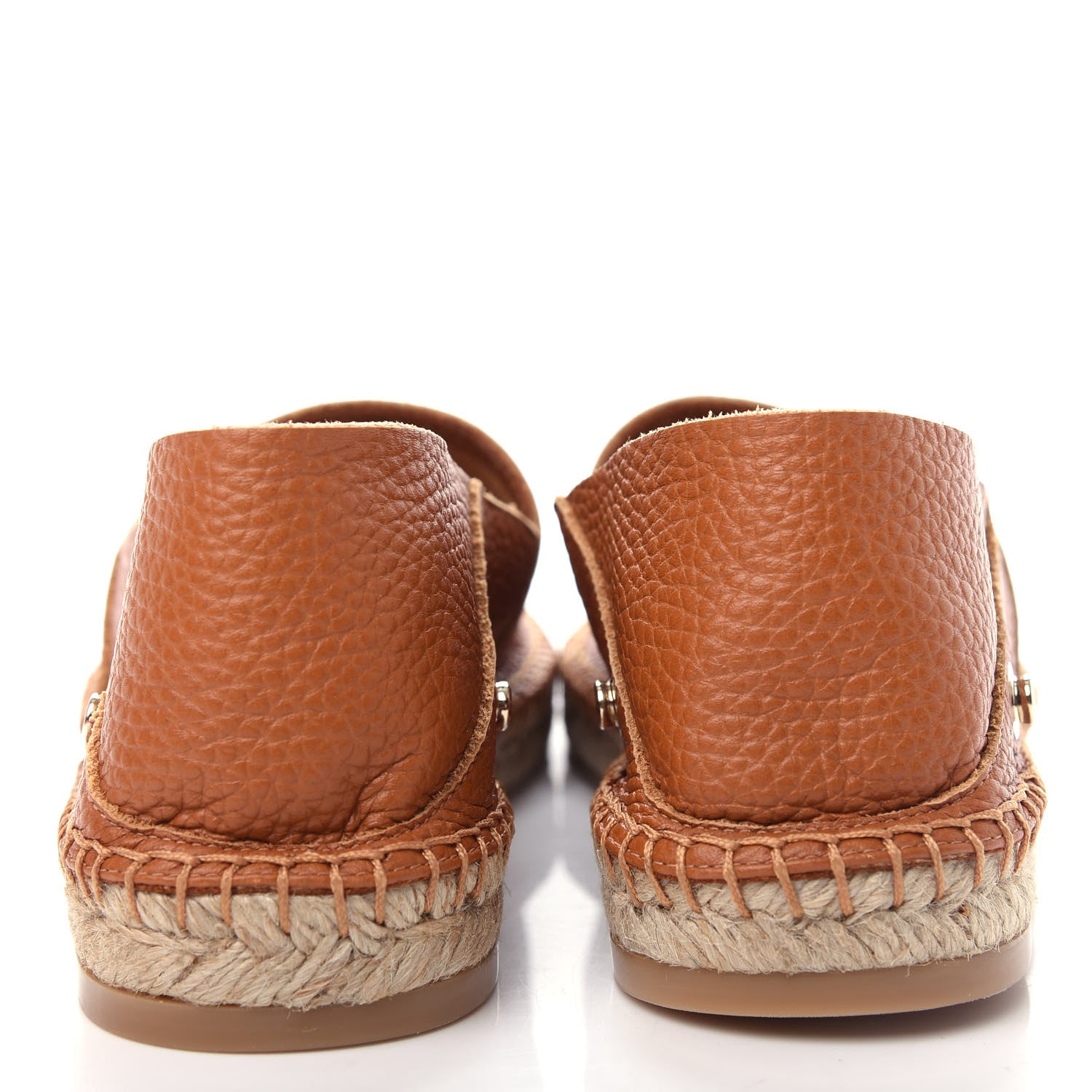 Valentino Garavani Grained Calfskin Feather Strap Espadrilles 36 Tan 7 of 10