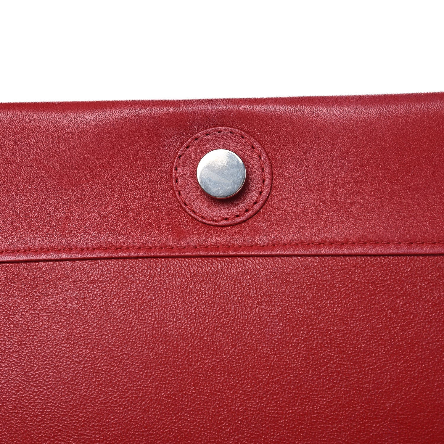 Celine Shiny Smooth Calfskin Medium Frame Shoulder Bag Poppy Red Clay 14 of 15