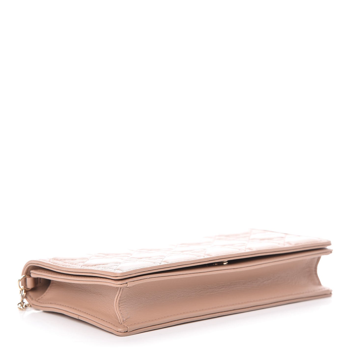 Lambskin Cannage Lady Dior Pouch Beige