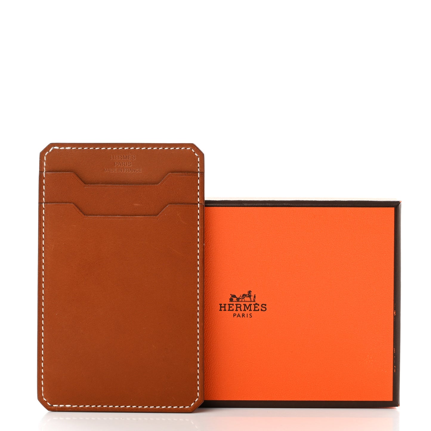 Natural Barenia City 3CC Card Holder Fauve