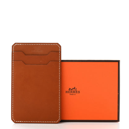 Hermes Natural Barenia City 3CC Card Holder Fauve 7 of 7