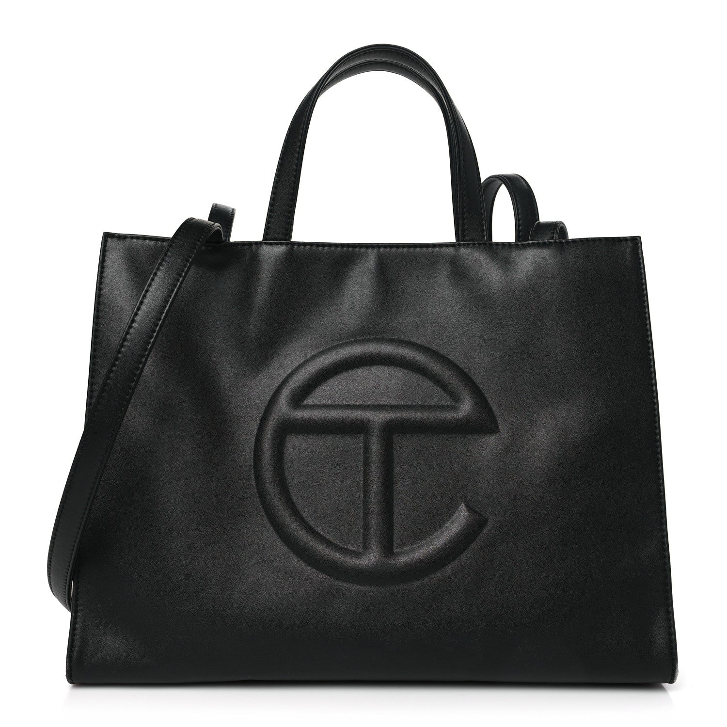 Telfar Vegan Leather Medium Shopping Bag Black 1 of 8