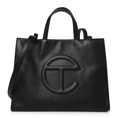 Telfar Vegan Leather Medium Shopping Bag Black 1 of 8