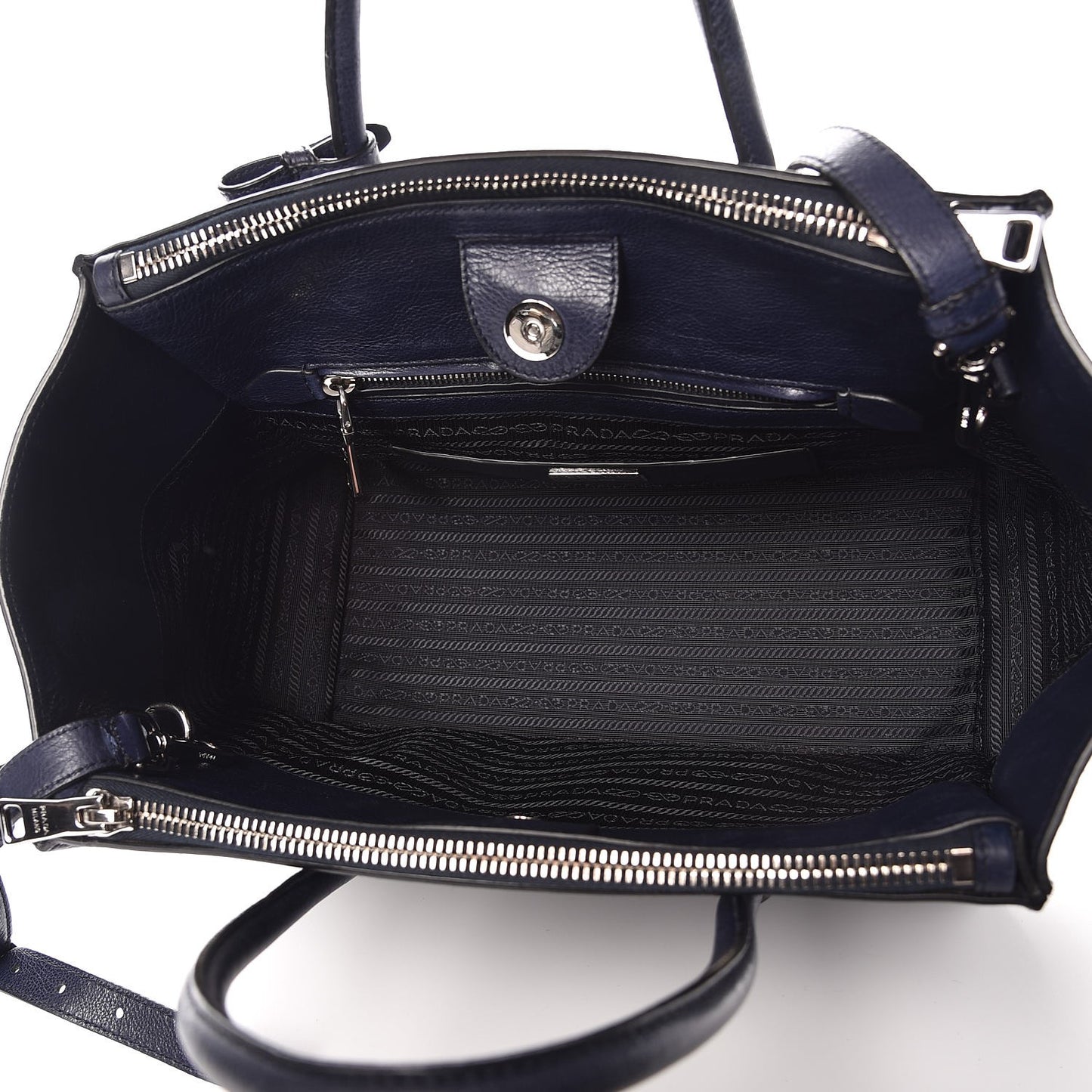 Glace Calf Twin Pocket Tote Baltico
