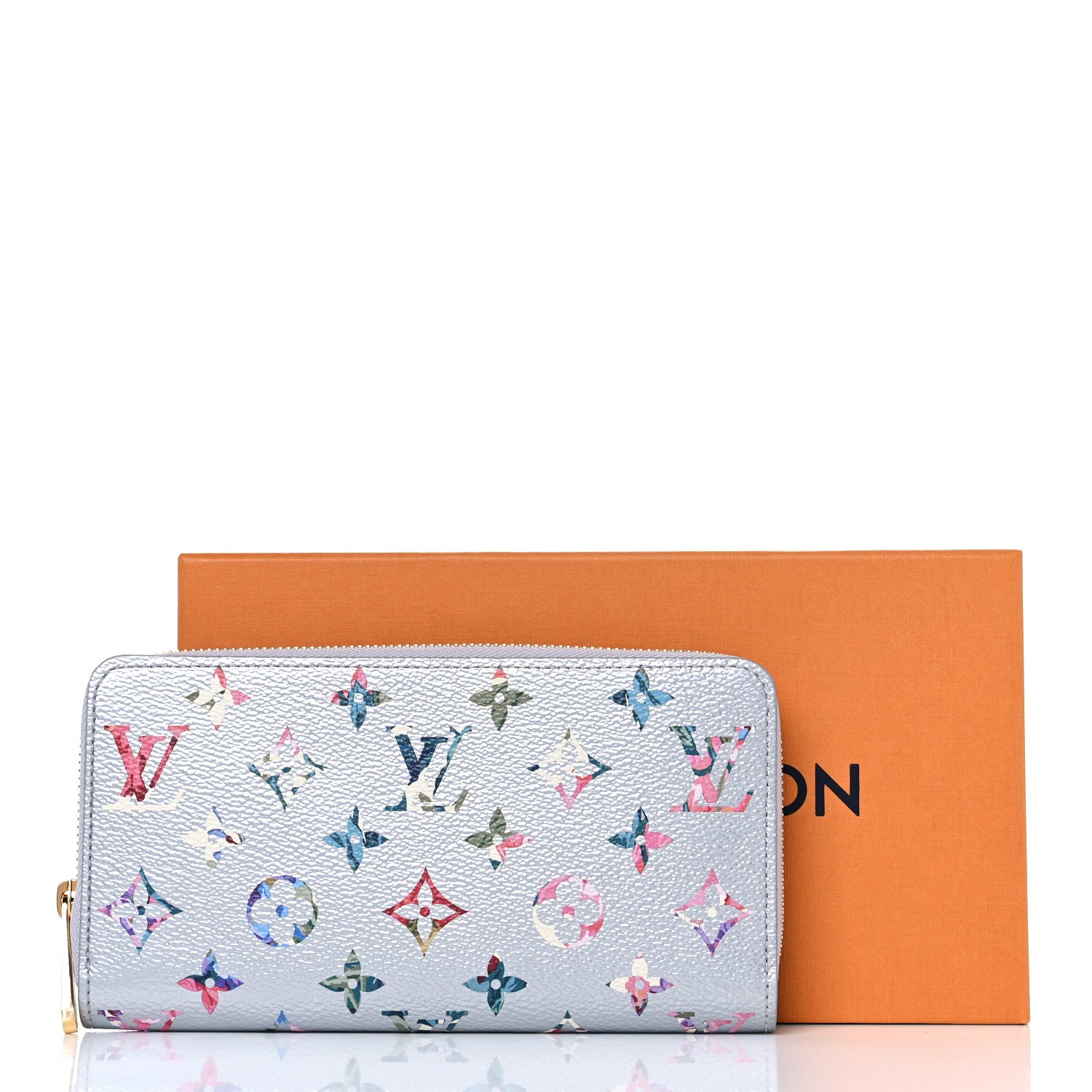 Louis Vuitton Metallic Monogram LV Garden Zippy Wallet Silver 7 of 7