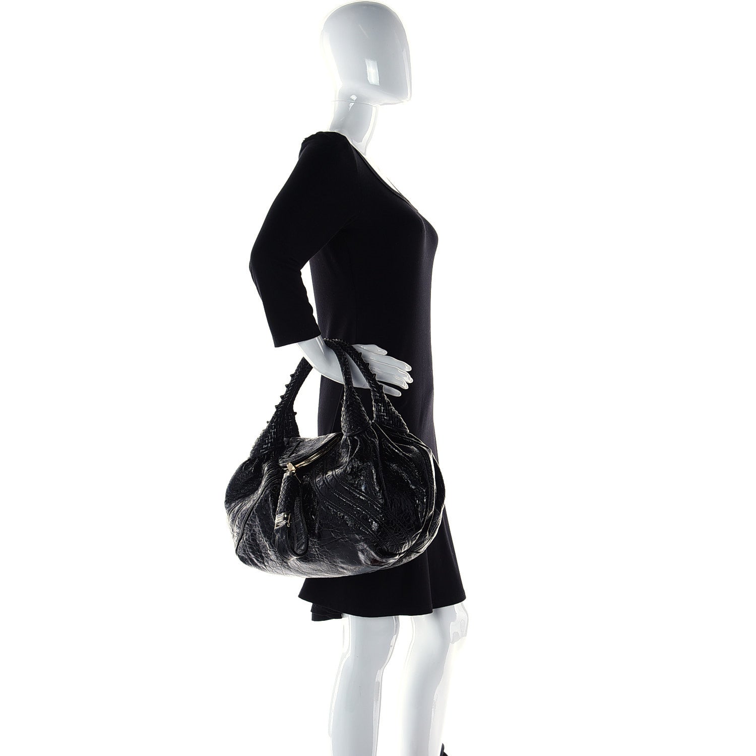 Chloe Calfskin Little Horses Embroidered Baroque Small Tess Bag Deep Forest 3 of 7