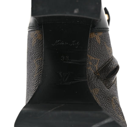 Louis Vuitton Patent Calfskin Monogram Star Trail Ankle Boots 38 Black 6 of 8