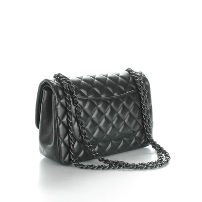 Chanel Lambskin Quilted Jumbo Double Flap So Black 3 of 8