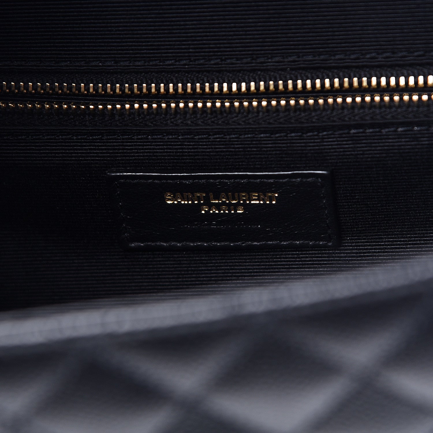 Saint Laurent Grain De Poudre Textured Mixed Matelasse Large Triquilt Monogram Satchel Black 6 of 10