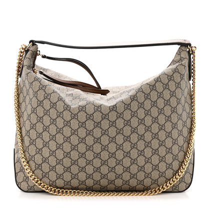 Gucci GG Supreme Monogram Large Linea A Hobo Light Brown 1 of 10