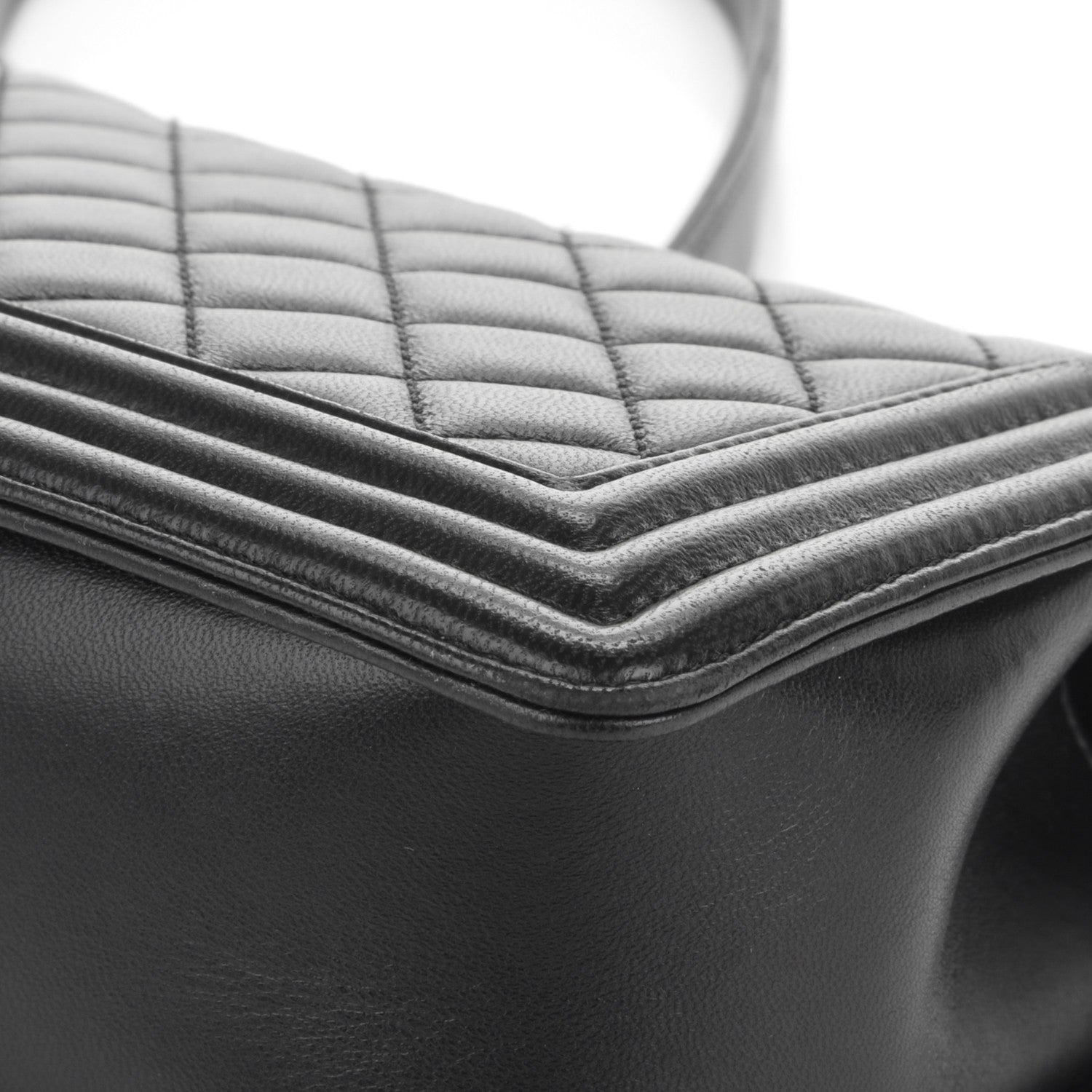 Chanel Lambskin Quilted Medium Boy Flap Black 9 of 11
