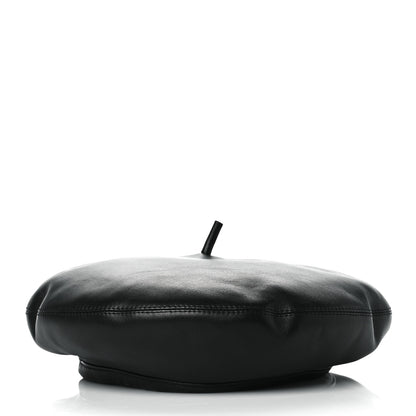 Christian Dior Lambskin D-Dream Beret 57 Black 2 of 8