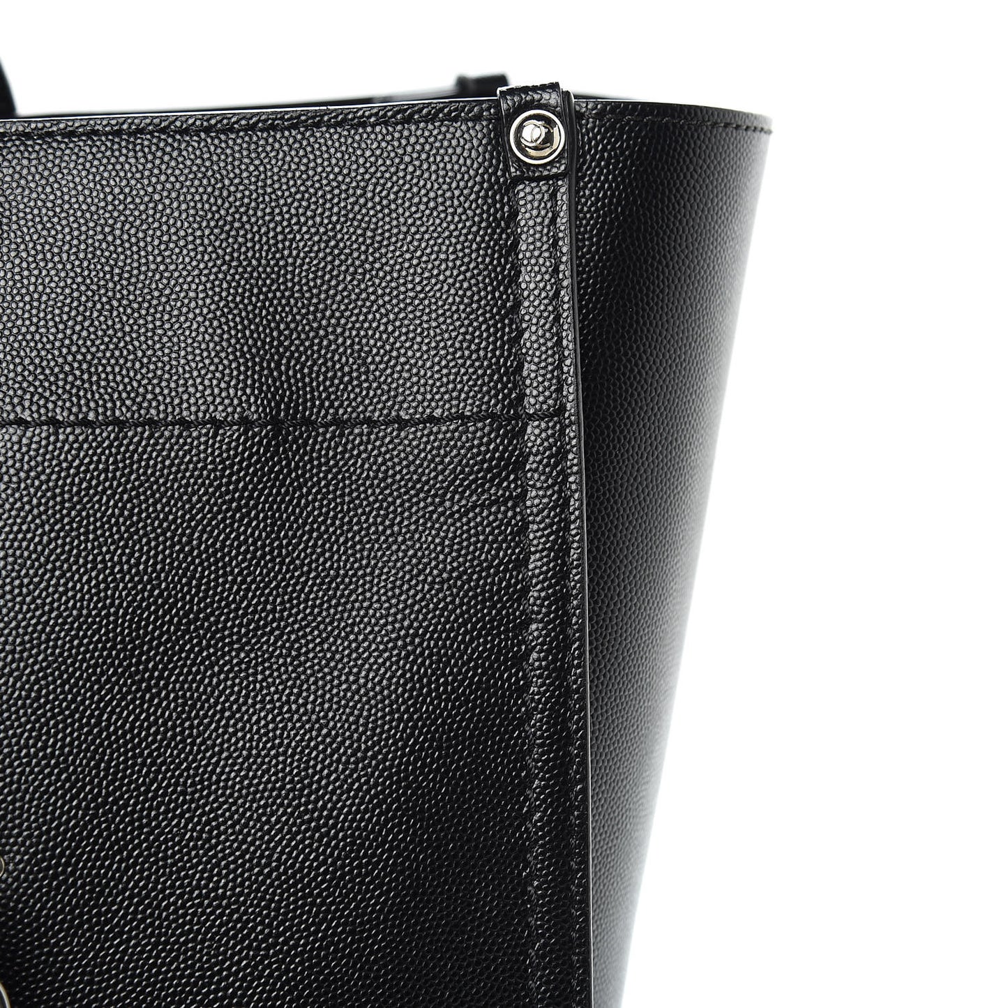 Caviar Large Studded Deauville Tote Black