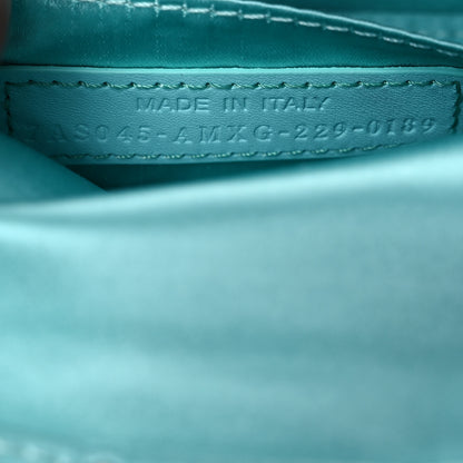 Fendi X TIFFANY Satin Silk Sterling Silver Nano Maxi Buckle Baguette Tiffany Blue 8 of 17