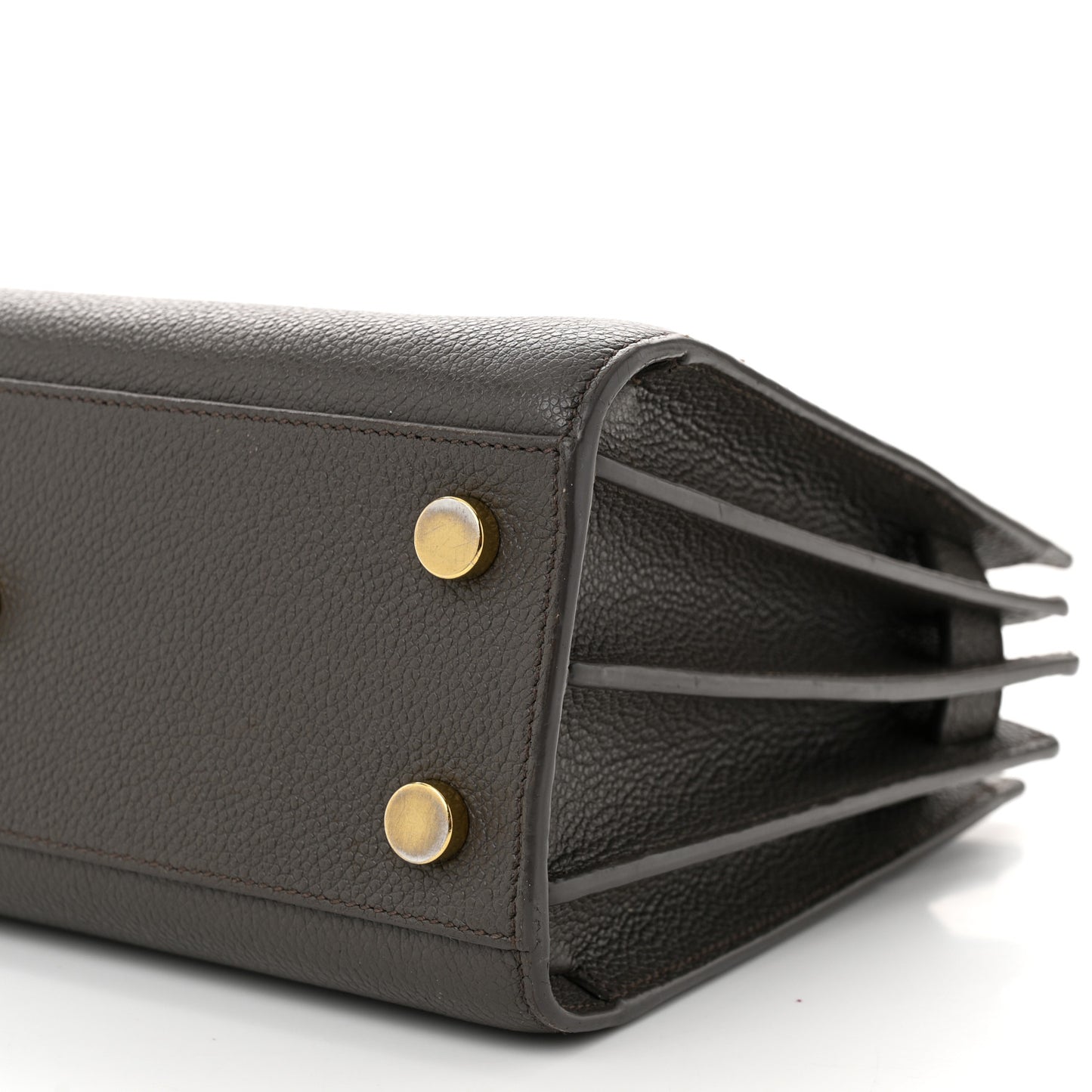 Grained Calfskin Nano Sac De Jour Coal