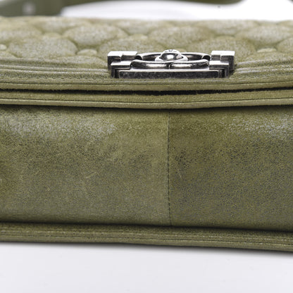 Chanel Goatskin Chesterfield Quilted Medium Celtic Boy Flap Green 9 of 15