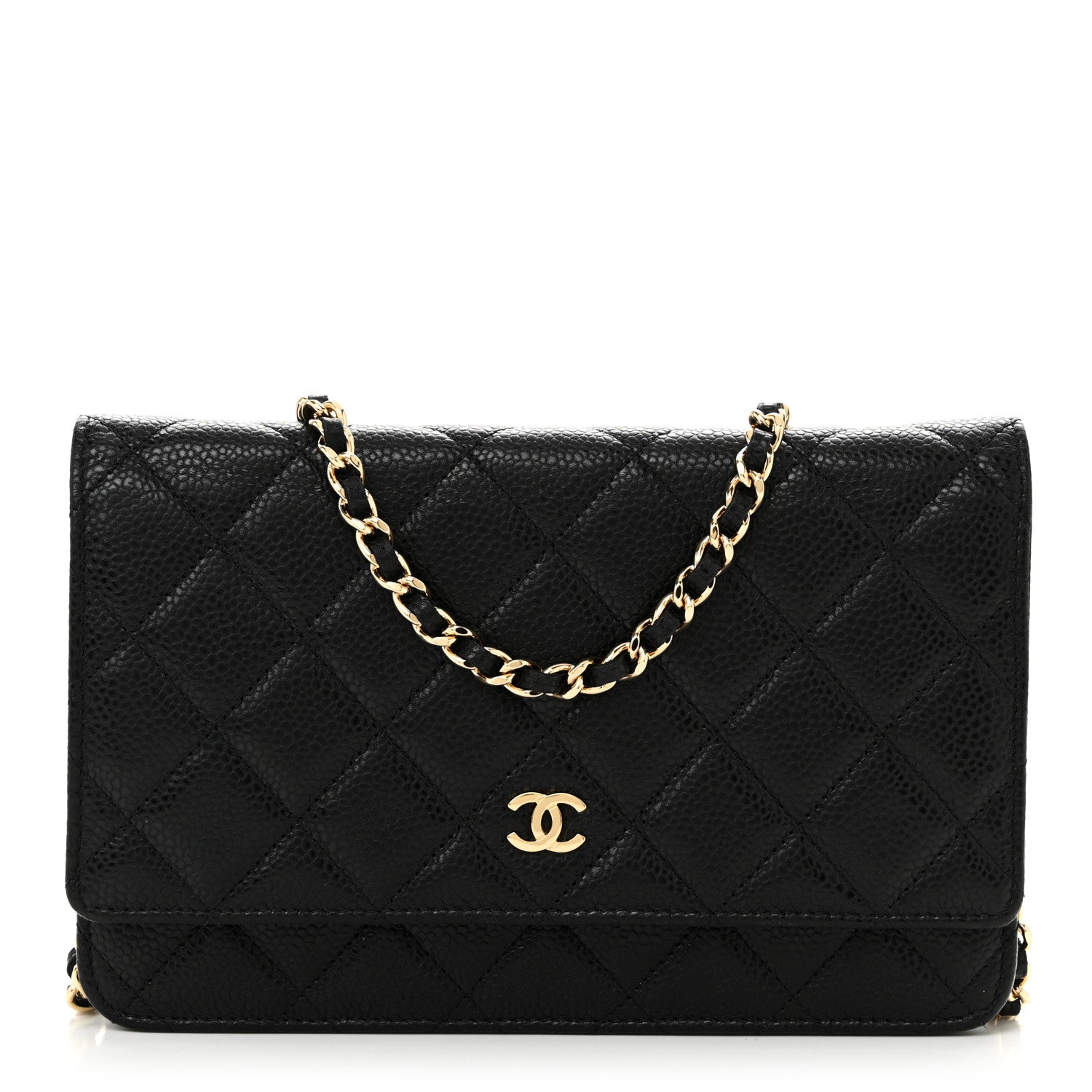 Chanel Caviar Quilted Wallet on Chain WOC Black 1 of 12