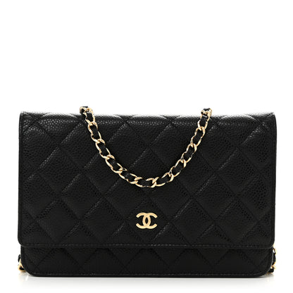 Chanel Caviar Quilted Wallet on Chain WOC Black 1 of 12