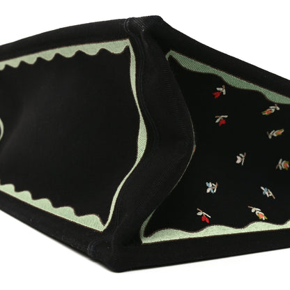 Christian Dior Canvas Embroidered Medium Dioramour Revolution Flowers Book Tote With Strap Black Multicolor 9 of 9