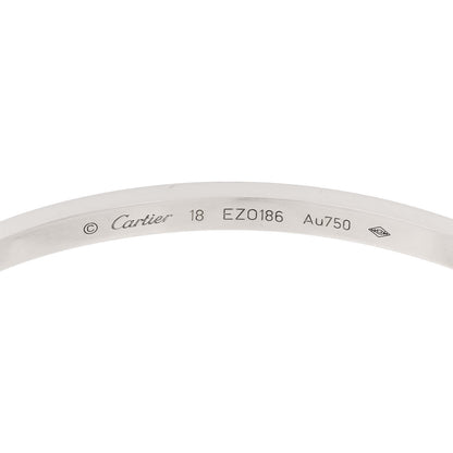 Cartier 18K White Gold Small LOVE Bracelet 18 6 of 8