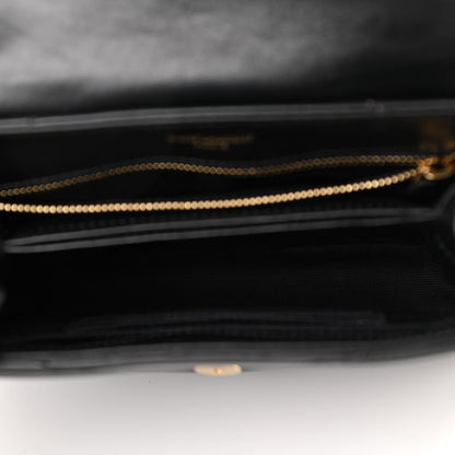 Saint Laurent Calfskin Y Quilted Monogram Toy Loulou Crossbody Bag Black 5 of 11