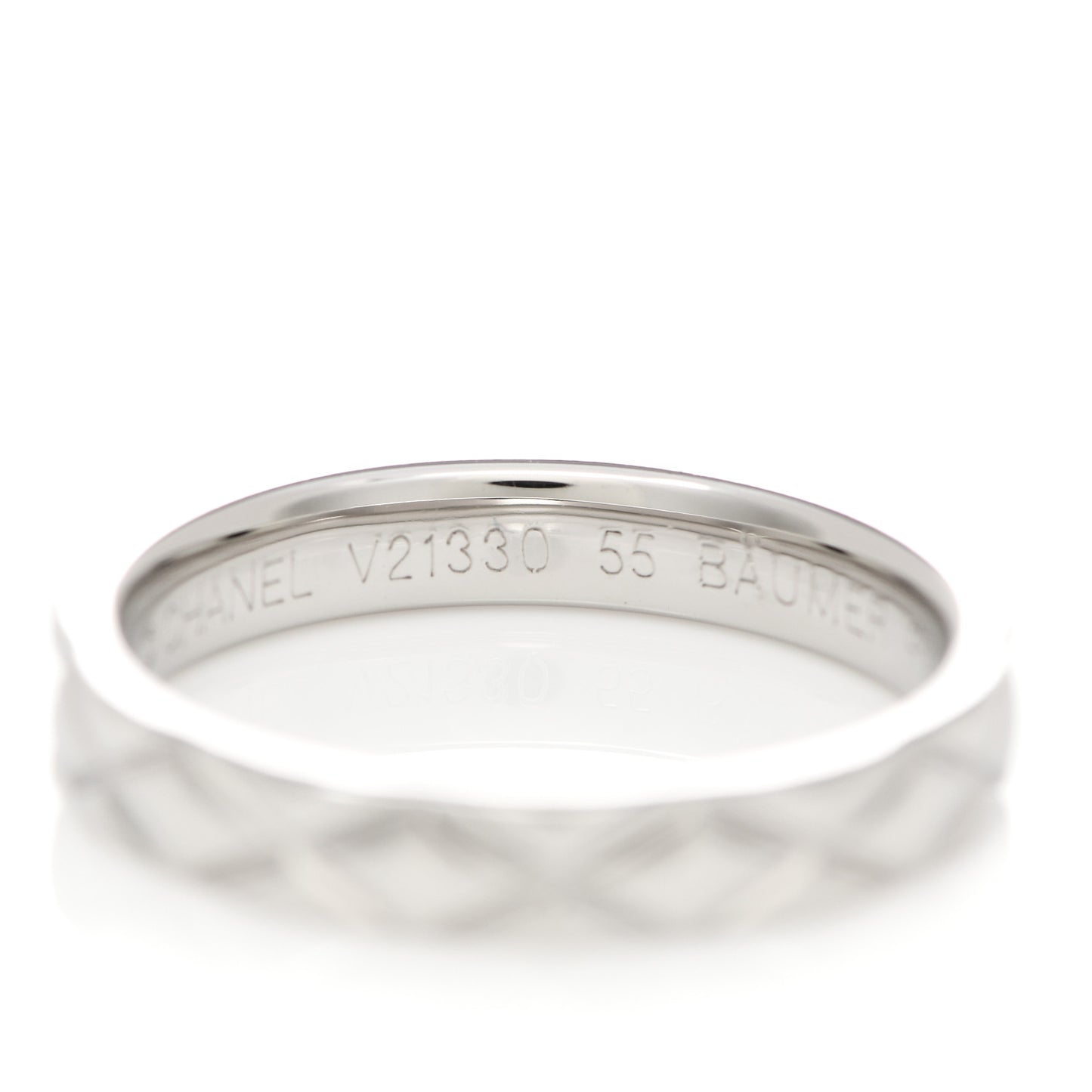 Platinum Mini Coco Crush Ring 54 7