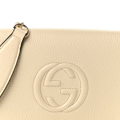 Gucci Pebbled Calfskin Soho Wallet On Chain Ivoire 7 of 11