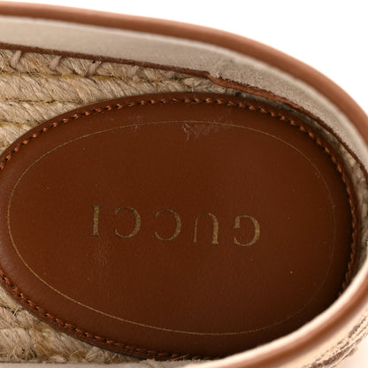 Gucci GG Supreme Monogram Horsebit Espadrilles 36 Camel Ebony Sundial 8 of 10
